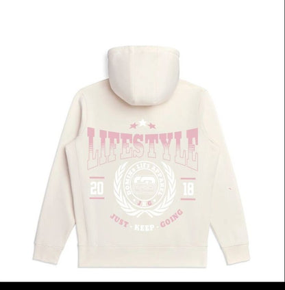 Bone”Hoodie with the Custom Pink Pedal lifestyle logo